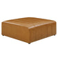 Modway EEI-4401-TAN Bartlett Vegan Leather Ottoman, Tan