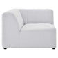 Modway Bartlett Channel Tufted Upholstered Sectional Corner Chair Ivory MDY-EEI-4402-IVO