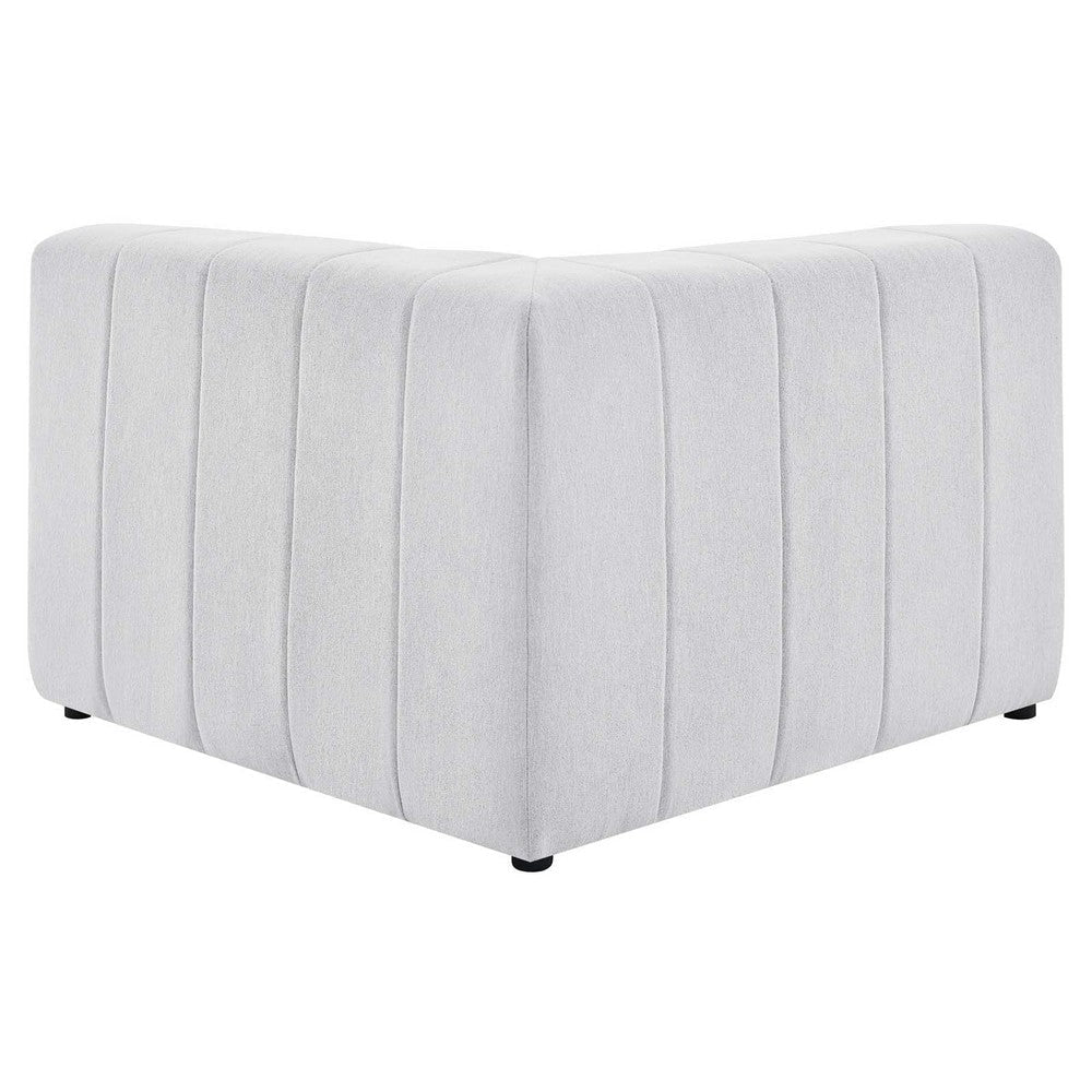 Modway Bartlett Channel Tufted Upholstered Sectional Corner Chair Ivory MDY-EEI-4402-IVO