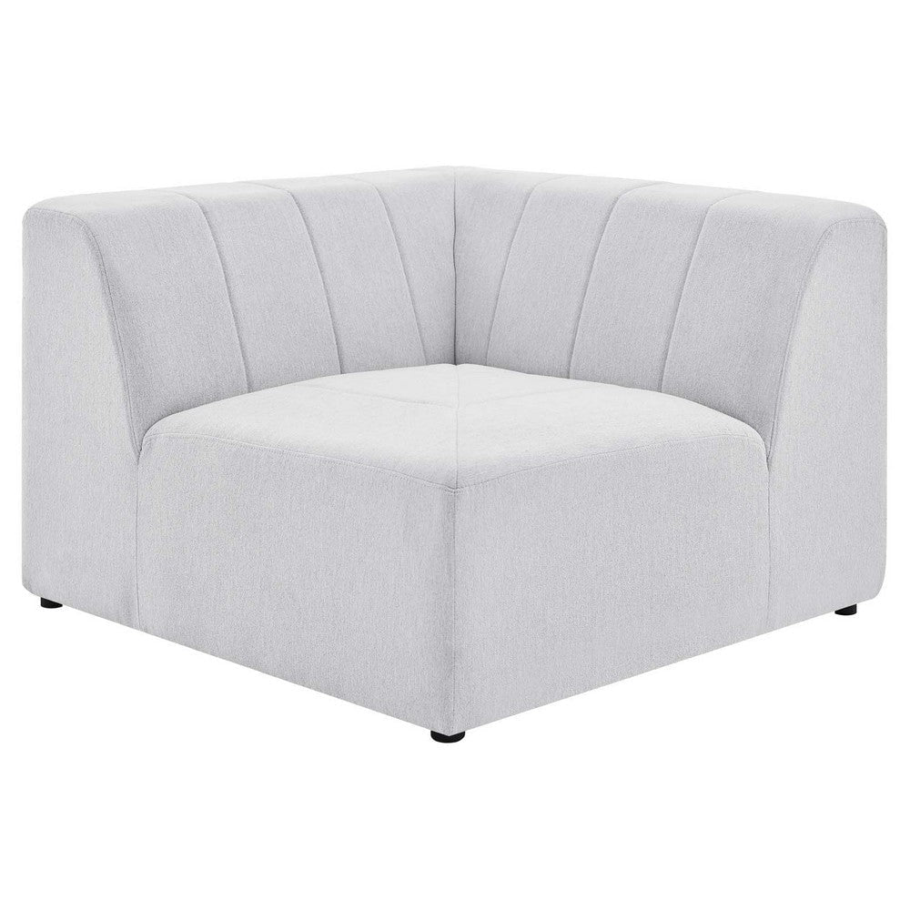 Modway Bartlett Channel Tufted Upholstered Sectional, Corner Chair, Ivory