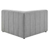 Modway Bartlett Channel Tufted Upholstered Sectional Corner Chair Light Gray MDY-EEI-4402-LGR