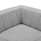 Modway Bartlett Channel Tufted Upholstered Sectional Corner Chair Light Gray MDY-EEI-4402-LGR