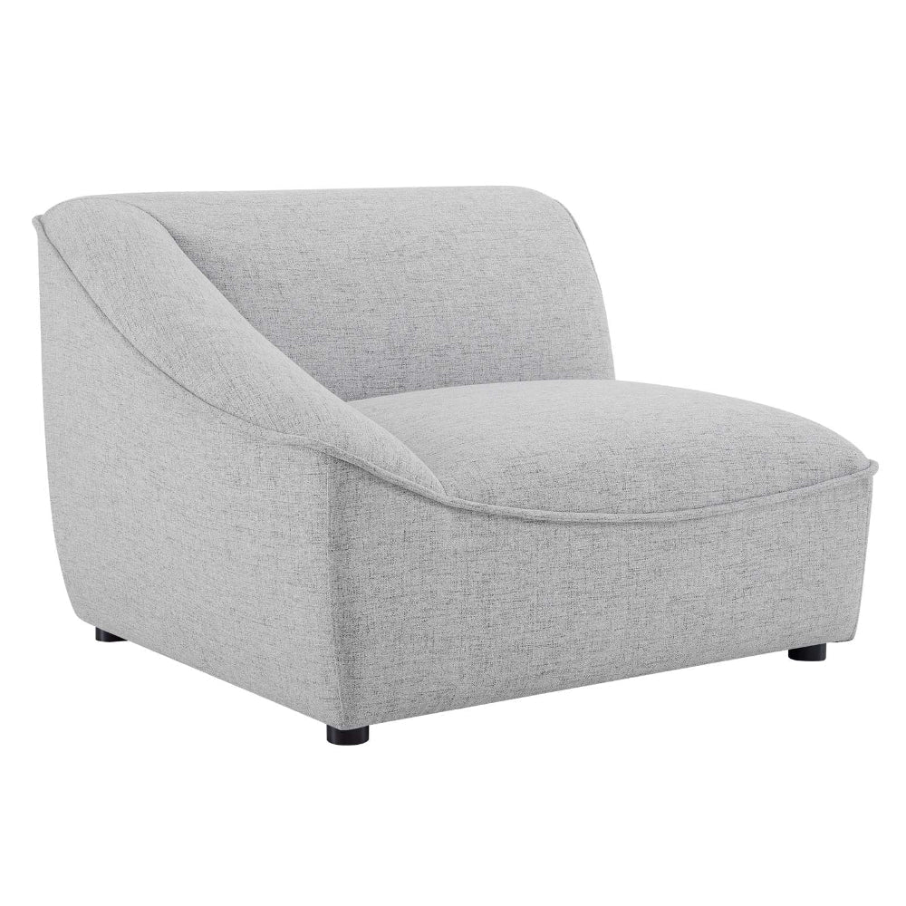 Modway Comprise Fabric Upholstered Sectional, Left-Arm Chair, Light Gray