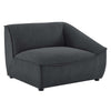 Modway Comprise Fabric Upholstered Sectional, Right-Arm Chair, Charcoal