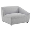 Modway Comprise Fabric Upholstered Sectional, Right-Arm Chair, Light Gray