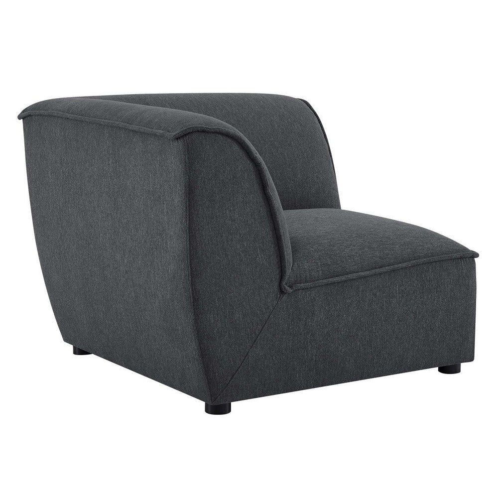 Modway Comprise Fabric Upholstered Sectional, Corner Chair, Charcoal