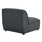 Modway Comprise Fabric Upholstered Sectional Armless Chair Charcoal MDY-EEI-4418-CHA