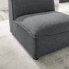 Modway Comprise Fabric Upholstered Sectional Armless Chair Charcoal MDY-EEI-4418-CHA