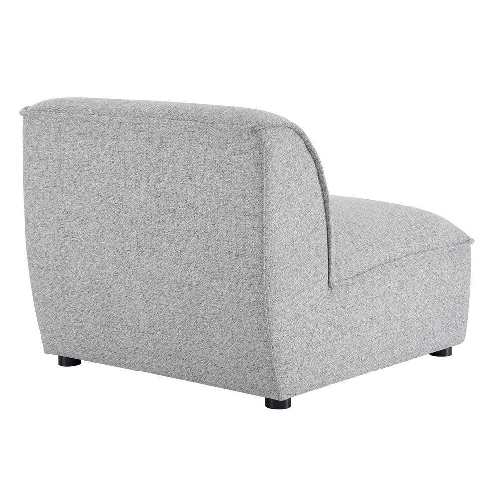 Modway Comprise Fabric Upholstered Sectional Armless Chair Light Gray MDY-EEI-4418-LGR