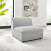 Modway Comprise Fabric Upholstered Sectional Armless Chair Light Gray MDY-EEI-4418-LGR