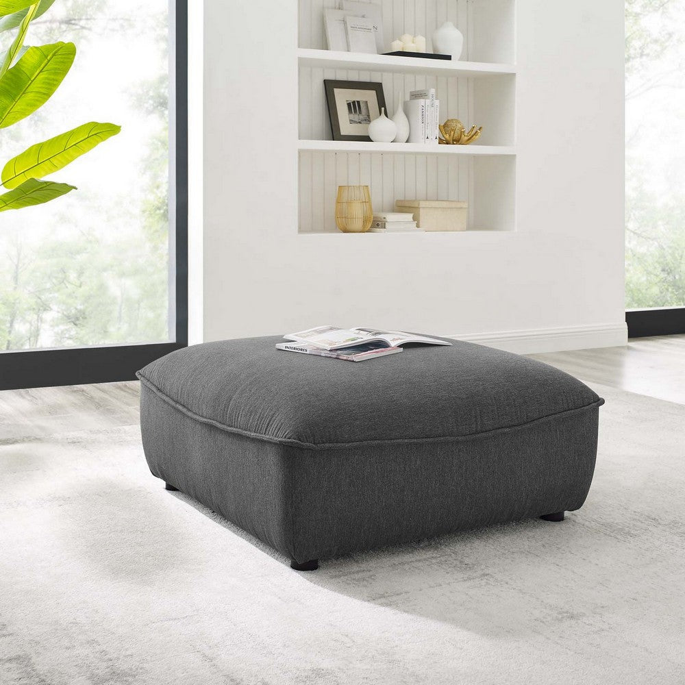 Modway EEI-4419-CHA Comprise Sectional Sofa Ottoman, Charcoal