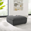 Modway EEI-4419-CHA Comprise Sectional Sofa Ottoman, Charcoal