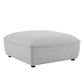 Modway Comprise Fabric Upholstered Sectional, Ottoman, Light Gray