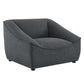 Modway Comprise Fabric Upholstered Sectional, Armchair, Charcoal