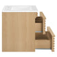 Modway Render 24’’ Wall-Mount Bathroom Vanity in Oak White MDY-EEI-4433-OAK-WHI