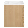 Modway Render 24’’ Wall-Mount Bathroom Vanity in Oak White MDY-EEI-4433-OAK-WHI