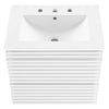 Modway Render 24’’ Wall-Mount Bathroom Vanity in White White MDY-EEI-4433-WHI-WHI