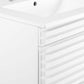 Modway Render 24’’ Wall-Mount Bathroom Vanity in White White MDY-EEI-4433-WHI-WHI