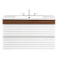 Modway Render 36’’ Wall-Mount Bathroom Vanity in White Walnut White MDY-EEI-4436-WHI-WAL-WHI