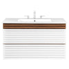 Modway Render 36’’ Wall-Mount Bathroom Vanity in White Walnut White MDY-EEI-4436-WHI-WAL-WHI