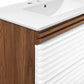 Modway Render 36’’ Wall-Mount Bathroom Vanity in White Walnut White MDY-EEI-4436-WHI-WAL-WHI