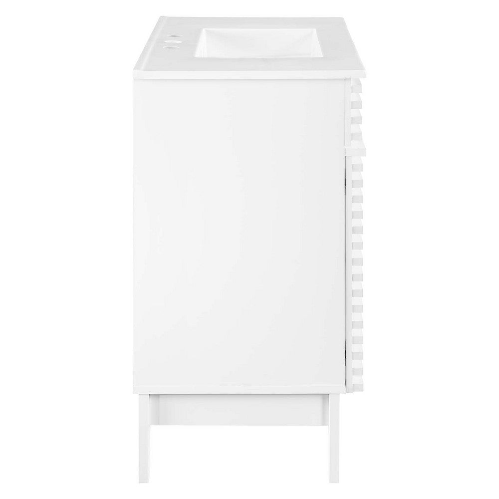 Modway Render 36’’ Bathroom Vanity in White White MDY-EEI-4437-WHI-WHI