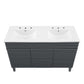 Modway Render 48’’ Bathroom Vanity in Gray White Double Sink MDY-EEI-4441-GRY-WHI