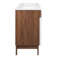 Modway Render 48’’ Double Bathroom Vanity in White Walnut White MDY-EEI-4441-WHI-WAL-WHI