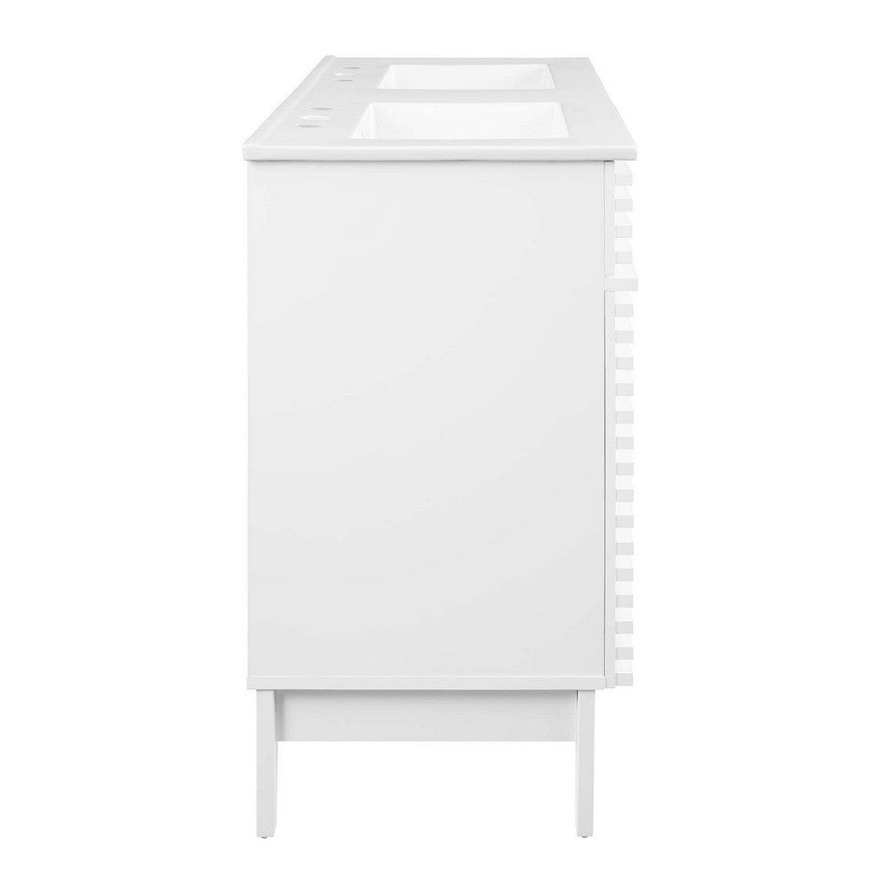 Modway Render 48’’ Double Bathroom Vanity in White White MDY-EEI-4441-WHI-WHI