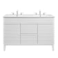 Modway Render 48’’ Double Bathroom Vanity in White White MDY-EEI-4441-WHI-WHI