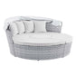 Modway EEI-4442-LGR-WHI Scottsdale Canopy Outdoor Patio Light Gray White Daybed MDY-EEI-4442-LGR-WHI