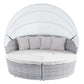 Modway EEI-4442-LGR-WHI Scottsdale Canopy Outdoor Patio Light Gray White Daybed MDY-EEI-4442-LGR-WHI