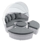 Modway EEI-4443-LGR-SLA Scottsdale Canopy Sunbrella Outdoor Patio Light Gray Daybed MDY-EEI-4443-LGR-SLA