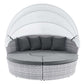 Modway EEI-4443-LGR-SLA Scottsdale Canopy Sunbrella Outdoor Patio Light Gray Daybed MDY-EEI-4443-LGR-SLA