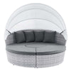 Modway EEI-4443-LGR-SLA Scottsdale Canopy Sunbrella Outdoor Patio Light Gray Daybed MDY-EEI-4443-LGR-SLA