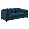 Modway Avalon Fabric Upholstered Slipcover Sofa in Azure