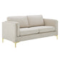 Modway Kaiya Upholstered Fabric Sofa, 33.5 x 71 x 32, Beige