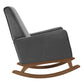 Sway Performance Velvet Rocking Chair - No Shipping Charges MDY-EEI-4456-GRY