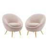 Modway Circuit Performance Velvet Set of 2, Two Accent Chairs, Pink