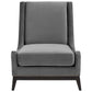 Modway Confident Upholstered Performance Velvet Set of 2 Two Lounge Chairs Gray MDY-EEI-4487-GRY