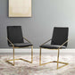 Modway Pitch Performance Velvet Armchair 2 pcs - Dining Chairs Gold Black MDY-EEI-4488-GLD-BLK