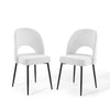 Modway Rouse Upholstered Fabric Side Set of 2 in Black White, 2 pcs-Dining Chairs