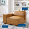 Modway Restore Vegan Leather Sectional Sofa 40.5 x 41.5 x 28 Tan MDY-EEI-4492-TAN