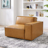 Modway Restore Vegan Leather Sectional Sofa 40.5 x 41.5 x 28 Tan MDY-EEI-4492-TAN