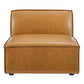 Modway Restore Vegan Leather Sectional Sofa 35 x 40.5 x 28 Tan MDY-EEI-4495-TAN