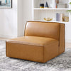 Modway Restore Vegan Leather Sectional Sofa 35 x 40.5 x 28 Tan MDY-EEI-4495-TAN