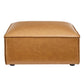 Restore Vegan Leather Ottoman - No Shipping Charges MDY-EEI-4496-TAN