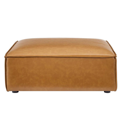 Restore Vegan Leather Ottoman - No Shipping Charges MDY-EEI-4496-TAN