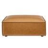 Restore Vegan Leather Ottoman - No Shipping Charges MDY-EEI-4496-TAN