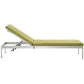 Modway Shore Patio Aluminum Outdoor Chaise 76 x 25 x 37.5 Silver Peridot MDY-EEI-4501-SLV-PER